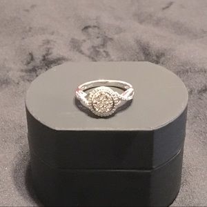 Sterling Silver 1/10 cttw diamond ring by JCPenney